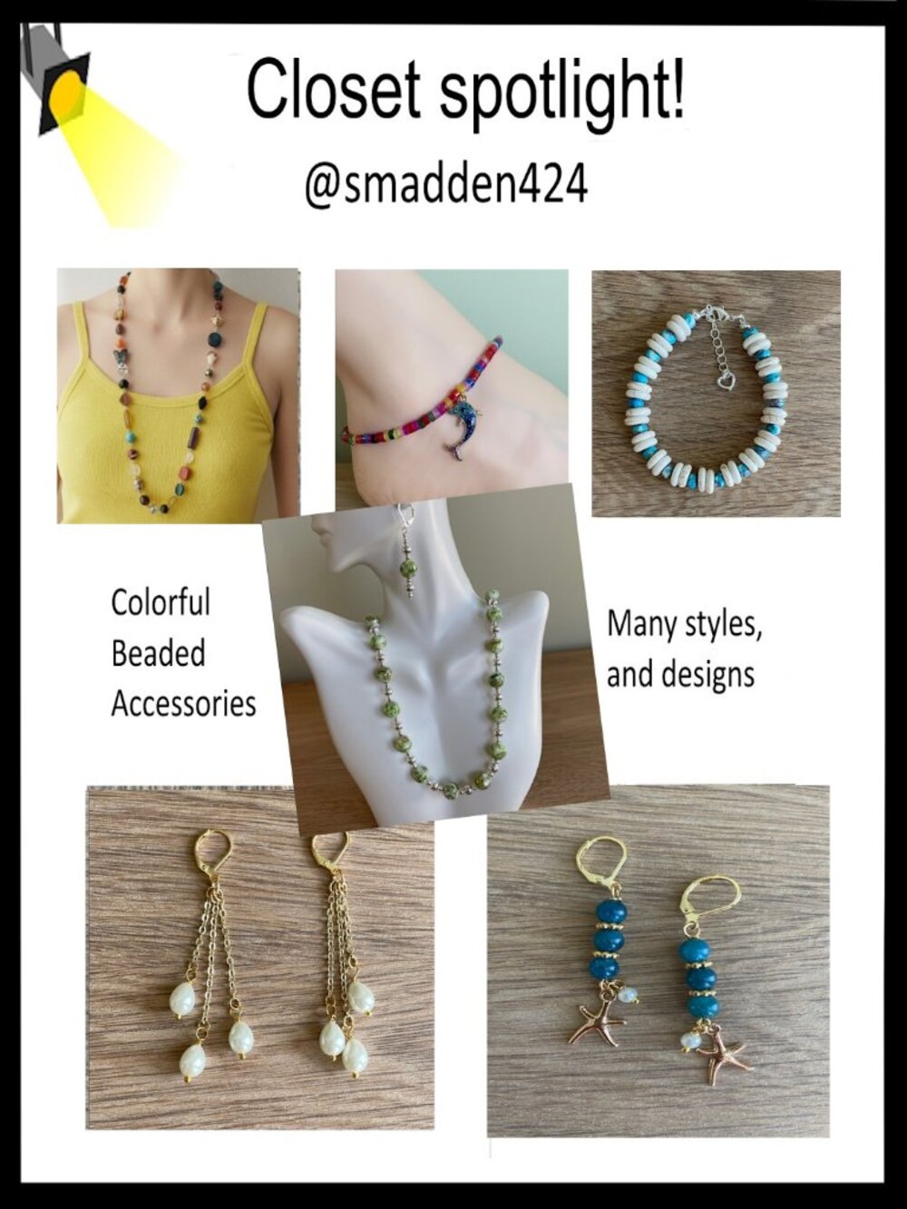 Check out @smadden424 for Hand Crafted Necklaces Bracelets Earrings and more